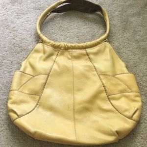 Lucky Brand yellow leather hobo purse / bag